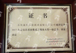 石化盈科榮膺信息系統(tǒng)集成及服務大型一級企業(yè)，入選優(yōu)秀解決方案與應用案例